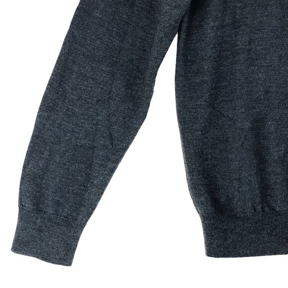 Bonobos Mens Size L V Neck Sweater Jumper Extra Fine Merino Wool Gray Grey - Picture 4 of 15